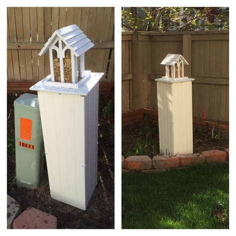 hide outdoor electrical box|diy utility box covers.